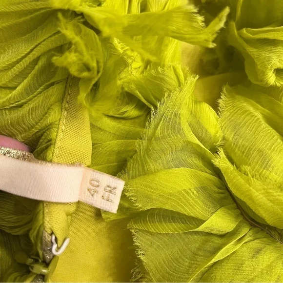 Maria Lucia Hohan Kania lime silk mini dress size FR 40 - Picture 11 of 12